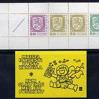 Booklet - Finland 1978 Lion (National Arms) 1m booklet (black on yellow cover) complete and pristine, SG SB13