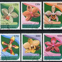 Benin 1997 Orchids complete set of 6 values cto used