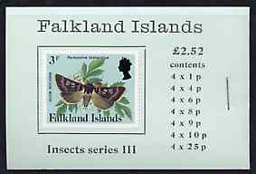 Booklet - Falkland Islands 1988 Insects (3rd series) £2.52 booklet (pale green cover) complete & pristine, SG SB8