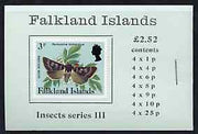 Booklet - Falkland Islands 1988 Insects (3rd series) £2.52 booklet (pale green cover) complete & pristine, SG SB8