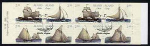 Aland Islands 1995 Cargo Sailing Ships 18m40 booklet complete with commemorative first day cancel SG SB3