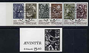 Booklet - Faroe Islands 1984 Fairy Tales 15k40 booklet complete (stamps fine cds used) SG SB3