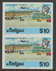 Antigua 1976 Coolidge Airport $10 (with imprint) unmounted mint imperforate pair (as SG 486B)