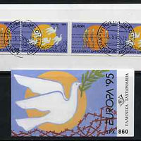 Booklet - Greece 1995 Europa (Peace & Freedom) 860Dr booklet complete with first day cancel