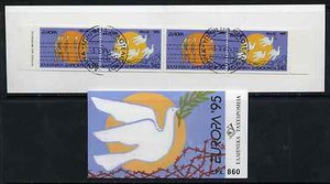 Booklet - Greece 1995 Europa (Peace & Freedom) 860Dr booklet complete with first day cancel