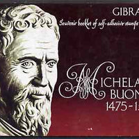 Booklet - Gibraltar 1975 Michelangelo 90p self-adhesive booklet complete and pristine SG SB4