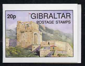 Booklet - Gibraltar 1993 Moorish Castle 20p booklet complete and pristine (Contains 4 x 5p Post Office) SG B8