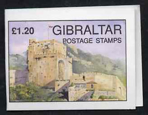 Booklet - Gibraltar 1993 Moorish Castle £1.20 booklet complete and pristine (Contaings 5 x 24p Garrison Library) SG B9