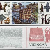 Sweden 1990 Vikings 20k booklet complete with first day cancels, SG SB426