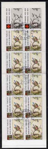 France 1989 Red Cross (Bird Feeding Chicks) 28f Booklet complete with first day cancels SG XSB39