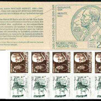 Sweden 1980 Nobel Prize Winners of 1920 20k booklet complete and very fine, SG SB347
