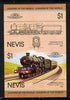 Nevis 1983 Locomotives #1 (Leaders of the World) Pendennis Castle $1 unmounted mint se-tenant imperf pair in issued colours (as SG 138a)