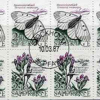 Sweden 1987 Threatened Species of Meadows 21k booklet complete with first day cancels, SG SB396