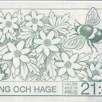 Sweden 1987 Threatened Species of Meadows 21k booklet complete and very fine, SG SB396