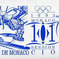 Booklet - Monaco 1993 Olympic Committee Session 36f booklet complete and very fine, SG SB11