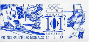 Booklet - Monaco 1993 Olympic Committee Session 36f booklet complete and very fine, SG SB11