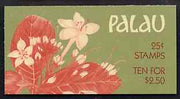 Palau 1988 Flowers $2.50 booklet complete and very fine, SG SB12