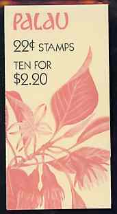 Palau 1987 Flowers $2.20 booklet complete and very fine, SG SB9