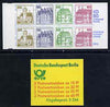 Booklet - Germany - West Berlin 1980 German Castles 3m booklet complete and pristine, SG BSB12