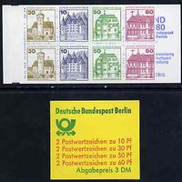 Booklet - Germany - West Berlin 1980 German Castles 3m booklet complete and pristine, SG BSB12