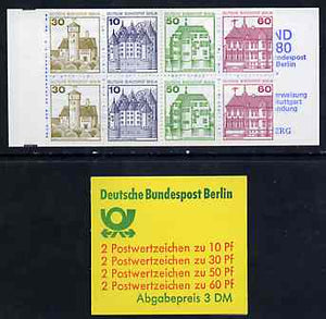 Booklet - Germany - West Berlin 1980 German Castles 3m booklet complete and pristine, SG BSB12