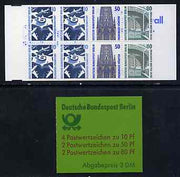 Booklet - Germany - West Berlin 1989 Tourist Sights 3m booklet complete and pristine, SG BSB14