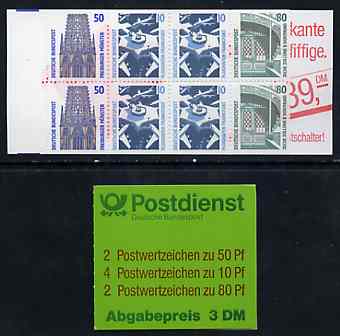 Booklet - Germany - West 1993 Tourist Sights 3m booklet complete and pristine, SG SB79a