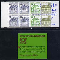 Booklet - Germany - West 1982 German Castles 3m booklet complete and fine, SG SB73