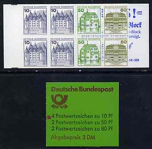 Booklet - Germany - West 1982 German Castles 3m booklet complete and fine, SG SB73