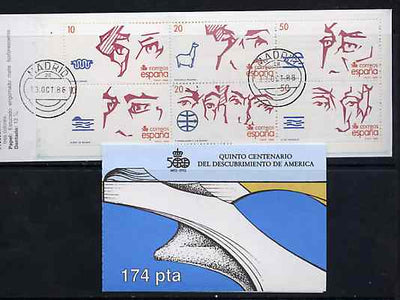 Booklet - Spain 1988 500th Anniversary of Discovery of America (3rd Issue) 174p booklet complete with first day cancels, SG SB6