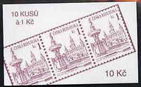 Booklet - Czech Republic 1993 Ceske Budejovice 10kc booklet (Stamp on cover) complete and fine containing pane of 10 x Mi 12