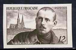 France 1950 Charles Péguy (Writer) Commemoration unmounted mint imperf single in issued colour, Yv 865