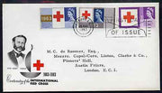 Great Britain 1963 Red Cross phosphor set of 3 on illustrated cover with special first day machine cancel SG 642p-44p (type-written address)