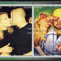 Abkhazia 2000 Andre Agassi & Stephe Graf perf sheetlet containing 8 values unmounted mint