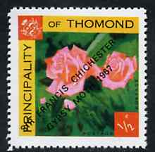 Thomond 1967 Roses 1/2p (Diamond shaped) with 'Sir Francis Chichester, Gypsy Moth 1967' overprint unmounted mint