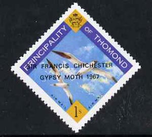 Thomond 1967 Sea Gulls 1s (Diamond shaped) with 'Sir Francis Chichester, Gypsy Moth 1967' overprint unmounted mint