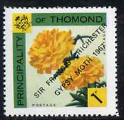 Thomond 1967 Carnation 1d (Diamond-shaped) with 'Sir Francis Chichester, Gypsy Moth 1967' overprint unmounted mint