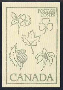 Canada 1978 Flowers & Trees - Heraldic Symbols from the Plant World (Rose, Thistle, Shamrock, Lily & Maple) 50c booklet (green on crean cover) complete and pristine, SG SB 84i