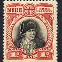 Niue 1944-46 Captain Cook 1d (multiple wmk) unmounted mint, SG 90*