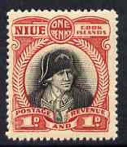 Niue 1944-46 Captain Cook 1d (multiple wmk) unmounted mint, SG 90*