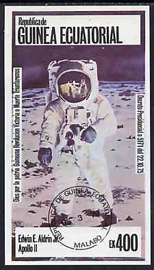 Equatorial Guinea 1978 USA Astronauts 400ek imperf deluxe sheet (Ed Aldrin),cto used