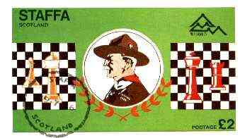 Staffa 1978 Scouts & Chess imperf deluxe sheet (£2 value) cto used