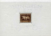 Germany 1936 Brown Ribbon Horse Race unmounted mint miniature sheet, SG MS 618