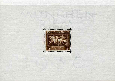 Germany 1936 Brown Ribbon Horse Race unmounted mint miniature sheet, SG MS 618