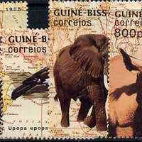 Guinea - Bissau 1988 Animals & Birds (Background of Maps) unmounted mint set of 7, SG 1029-35, Mi 982-88*