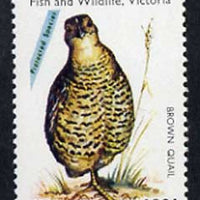 Australia 1981 Fish & Wildlife Hunting Permit Stamp (for Victoria) $2 showing Brown Quail unmounted mint*