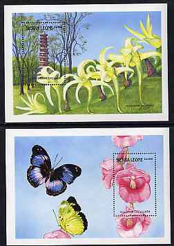 Sierra Leone 1989 Orchids of Sierra Leone set of 2 m/sheets unmounted mint, SG MS 1311