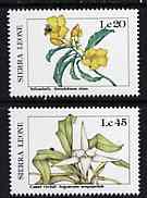 Sierra Leone 1987 Flowers - the 2 values unmounted mint from Flora & Fauna set, SG 1085 & 1087*