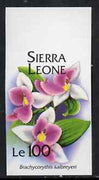 Sierra Leone 1994 Orchids 100L (Brachycorythis kalbreyeri) unmounted mint imperf marginal, SG 2160var