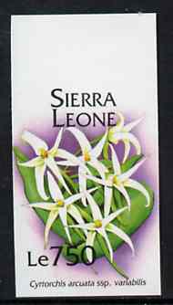 Sierra Leone 1994 Orchids 750L (Cyrtorchis arcuata) unmounted mint imperf marginal, SG 2165var